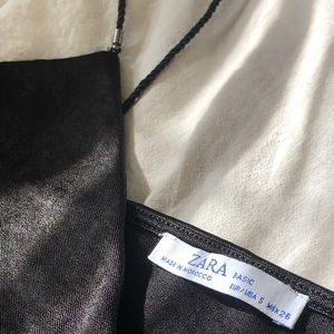 Silk Zara, Rope Strap Tank-Top (Small, Black)